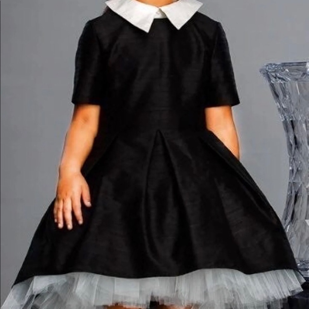 Girls Hi Lo Tulle Dress w/French Collar Size 8-10